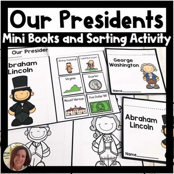 Preview of President's Day Mini Books and Sort | Abraham Lincoln and George Washington
