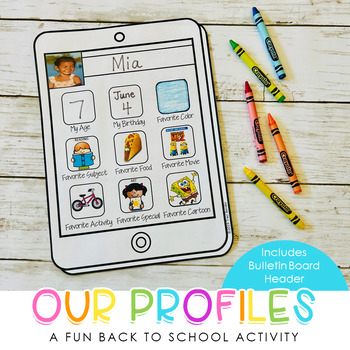 Preview of Our Profiles! - A Get to Know You Back to School Bulletin Board Activity