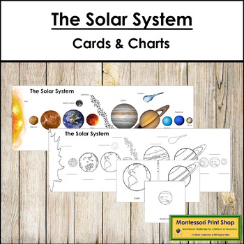 Preview of The Solar System Charts & Cards (color & blackline masters)