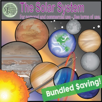 Preview of Our Solar System Clip Art (A Planets & Sun COMBO Set) {Messare Clips and Design}