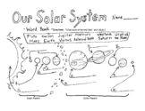 Our Solar System Label / Matching Worksheet & Color Sheet 