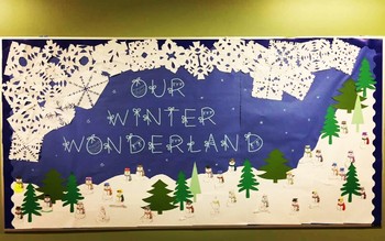 winter wonderland theme bulletin boards
