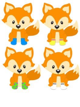 fox in socks clip art