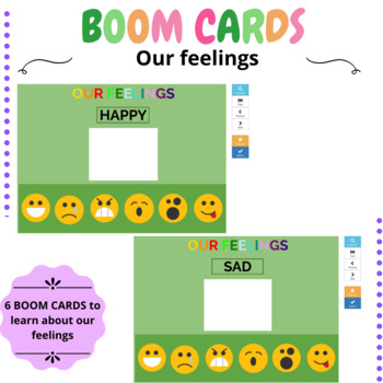 Preview of Our feelings -  BOOM CARDS for distance learning