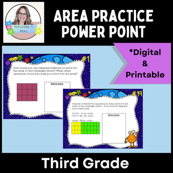 Preview of 3rd Grade Intro to  Area Power Point Lesson including Distributive Property