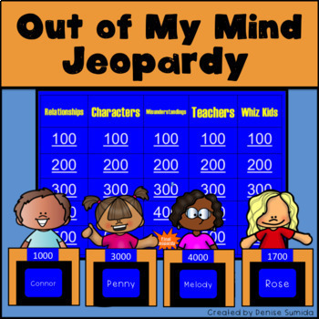 Preview of Out of My Mind by Sharon Draper Jeopardy