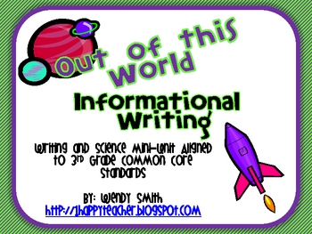 Preview of Out of This World Informational Writing Mini-Unit
