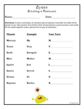 Out of This World Outer Space Writing and Math Worksheet Packet for