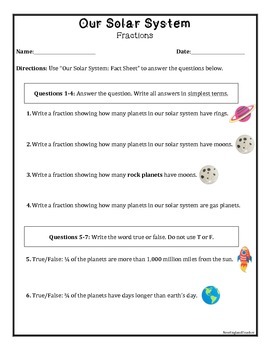 out of this world outer space writing and math worksheet packet for