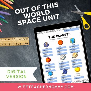Preview of Out of This World Space Unit for Upper Grades (Digital Version)