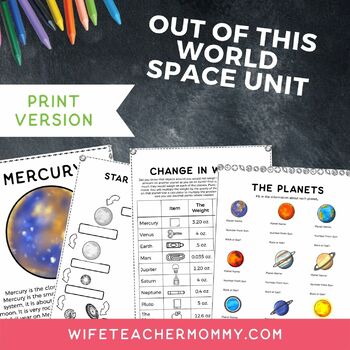 Preview of Out of This World Space Unit for Upper Grades (Print Version)