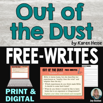 Preview of Out of the Dust FREE-WRITES Prompts - Print & Digital 