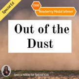 Out of the Dust Novel Study for Special Education with cha