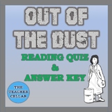 Out of the Dust Reading Comprehension Questions/Quizzes an