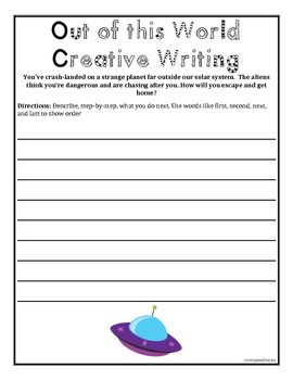 Outer Space Writing Activities with Picture Prompts Journal