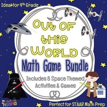 Preview of Out of this World Math Game Bundle: 8 Space Themed Games