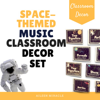 Preview of Space-Themed Music Classroom Decor Set