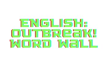 Preview of Outbreak- Word Wall Medical Detectives