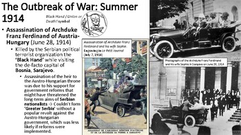 Preview of Outbreak of World War I / World War I in 1914 - Slides with Sources