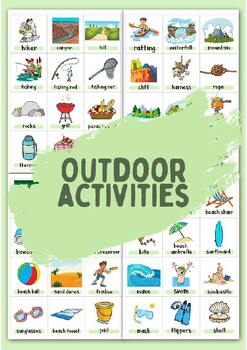Preview of Outdoor Activities flashcards.