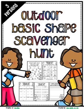 Preview of Basic Shape OUTDOOR Scavenger Hunt Neighborhood Exploration