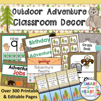 Outdoor Classroom Adventure Classroom Decor Bundle Forest Woodsy Decor