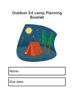 Preview of Outdoor Education Camp Planning Booklet