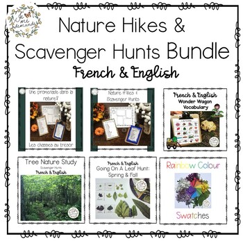 Preview of Outdoor Education - Nature Hikes & Scavenger Hunt BUNDLE (French & English)