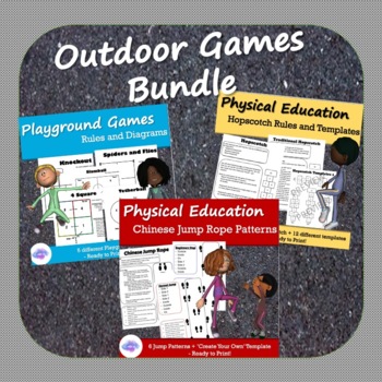 Preview of Outdoor Games Bundle! Games for the Playground, Recess, or Physical Education