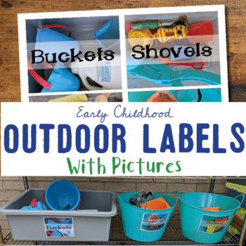 Preview of Outdoor Labels with Pictures for Playground Toys and Materials