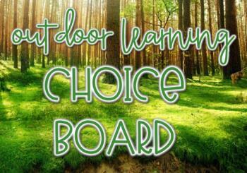 Preview of Outdoor Learning Choice Board | Distance Learning