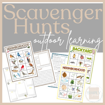 Preview of Outdoor Learning - Scavenger Hunt Activity Set {PDF File}
