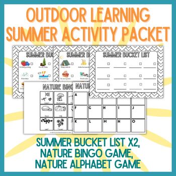 Preview of Outdoor Learning Summer Activity Packet