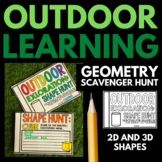 Outdoor Math | 2D and 3D Shapes Hunt | Mini Book | Geometr