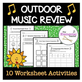 Preview of Outdoor Music Class Activities with End of the Year Review