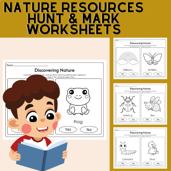 Preview of Outdoor Nature |  Mark Worksheets | Nature Resources Hunt