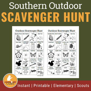 Preview of Outdoor/ Nature Scavenger Hunt Printable