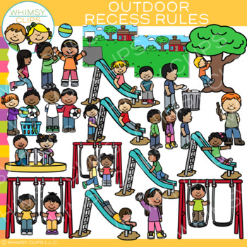 Preview of School Outdoor Recess Behavior and Rules Clip Art