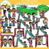 School Outdoor Recess Behavior and Rules Clip Art