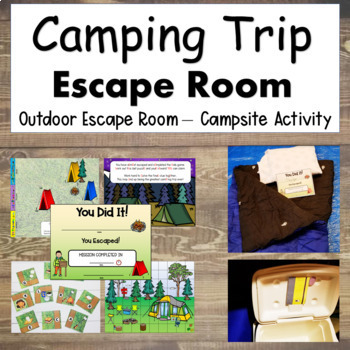 Preview of Outdoor Scavenger Hunt Camping Theme Escape Room