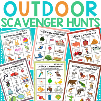 Preview of Outdoor Scavenger Hunt for Toddlers, Preschool, Pre-K