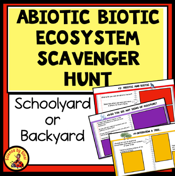 Preview of ABIOTIC BIOTIC ECOSYSTEMS Outdoor Activity Schoolyard Backyard Digital or Print