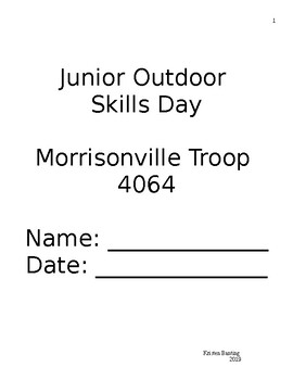 Preview of Outdoor Survival Skills information Packet and Day Plans (Girl Scout or Other)