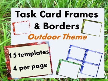 Preview of Outdoor Task Card Border Template (4 to a page)