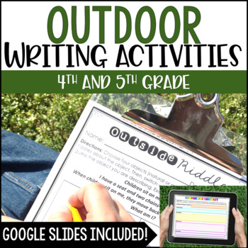 Preview of Outdoor Writing Activities - with Google Slides™ Digital Writing Prompts