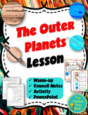 Outer Planets Lesson- Saturn, Jupiter Notes Activity and S