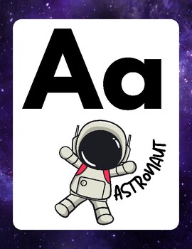 Preview of Outer Space Alphabet A-Z