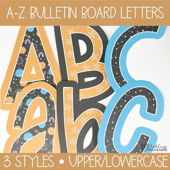 Outer Space Bulletin Board, Posters, A-Z Letters, and Door Decor Kits ...