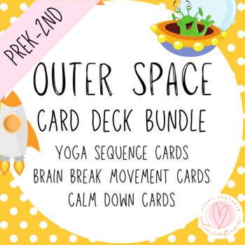 Preview of Outer Space Bundle - Yoga Sequence, Brain Break Movement & Calm Down Cards