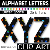 Outer Space CAPITAL LETTERS Alphabet Clip Art
